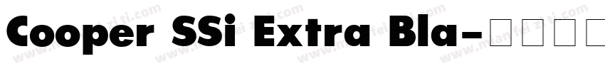 Cooper SSi Extra Bla字体转换